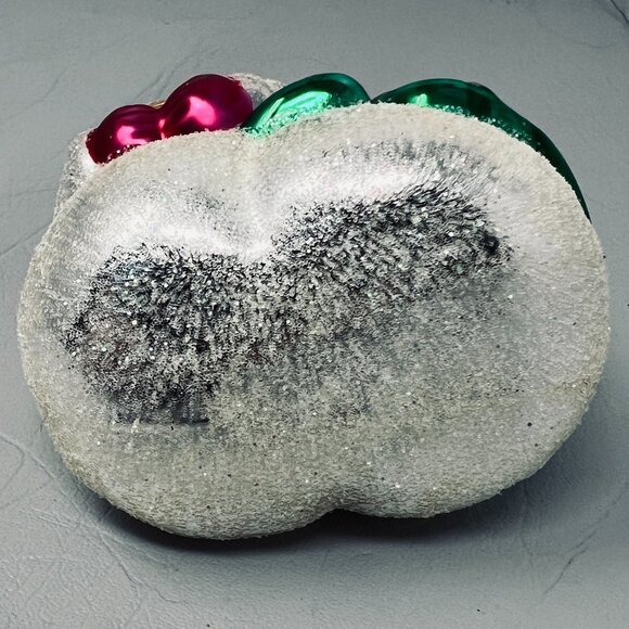 Christopher Radko Snowman Couple Glass Ornament Hand‑Painted Glitter Holiday 5" - Picture 5 of 8